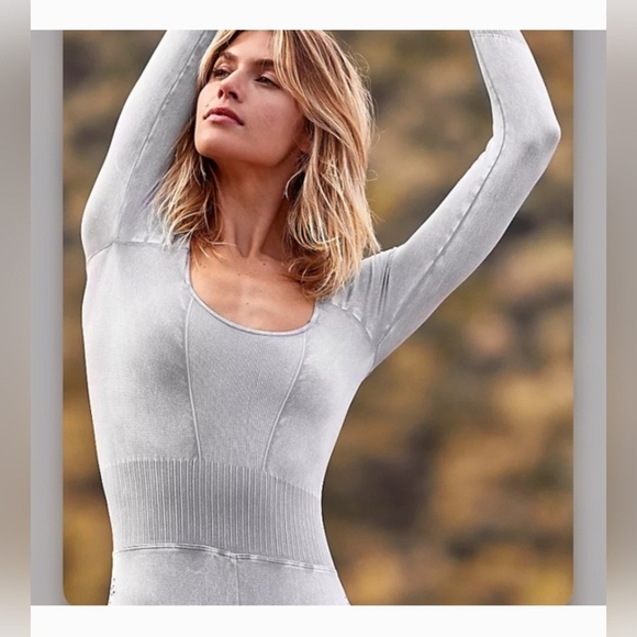 NWT! Free People Yoga/Activewear Good Karma Long Sleeve Women's Jumpsuit XS/S - Picture 14 of 17